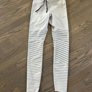 Nike Running Gray and Silver Leggings